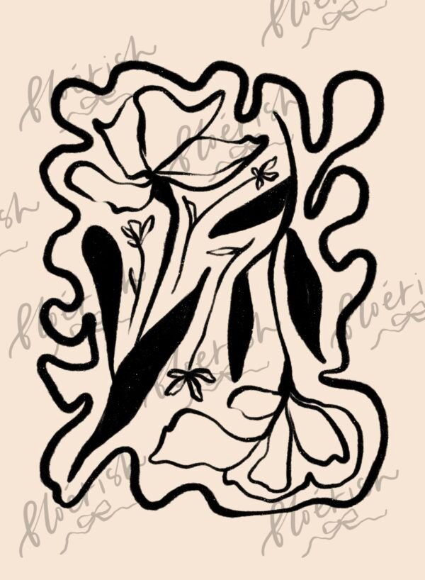 Untitled_Artwork 42 Flowing Florals 1 Art - DIGITAL DOWNLOAD