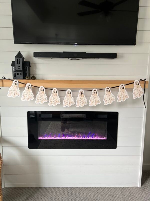 ghost1 Floral Ghost Printable Garland